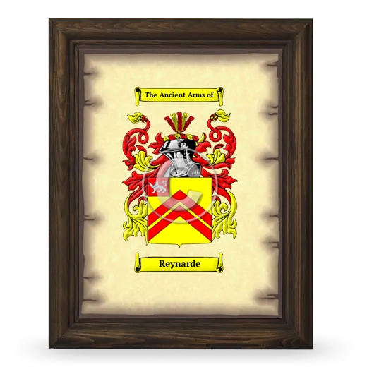 Reynarde Coat of Arms Framed - Brown