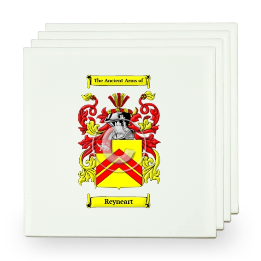 Reyneart Set of Four Small Tiles with Coat of Arms