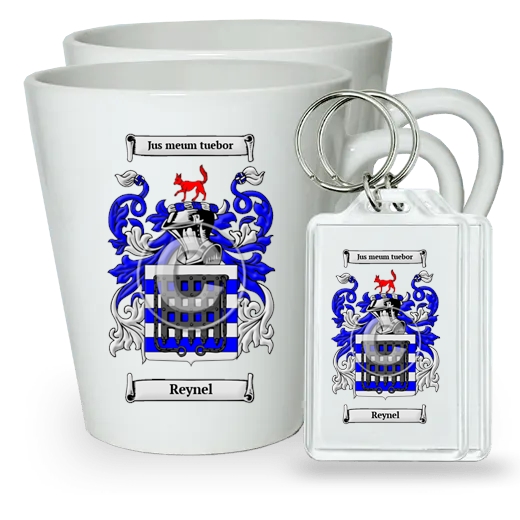 Reynel Pair of Latte Mugs and Pair of Keychains