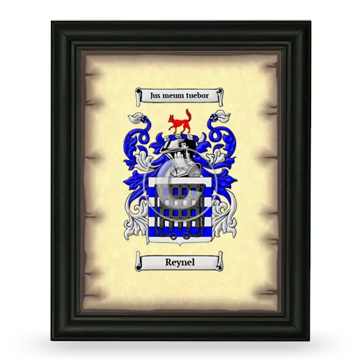 Reynel Coat of Arms Framed - Black