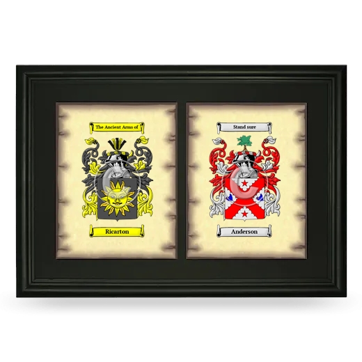 Double Coat of Arms Framed - Black