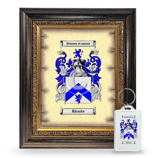 Ricarte Framed Coat of Arms and Keychain - Heirloom