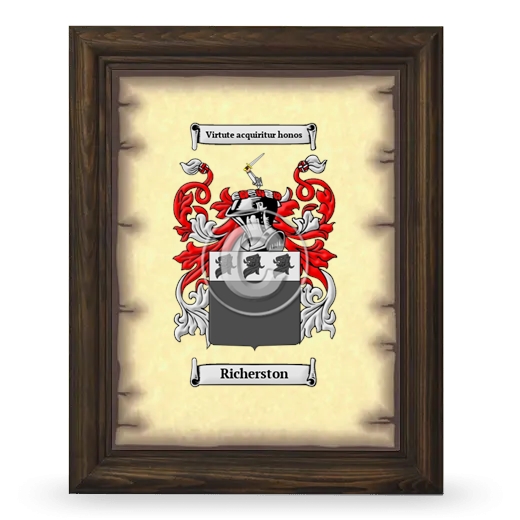 Richerston Coat of Arms Framed - Brown