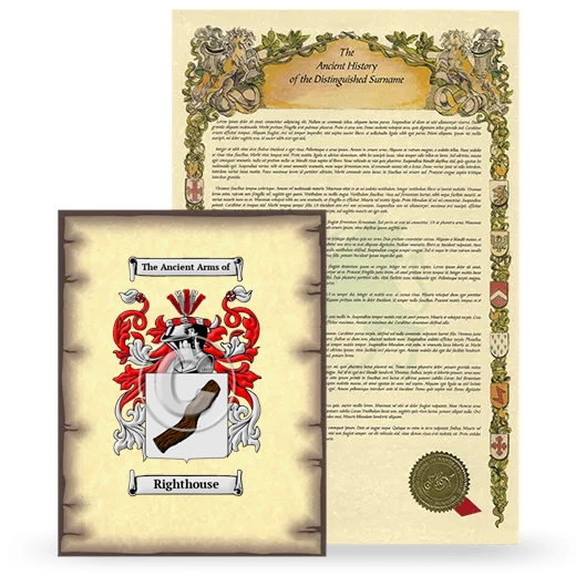 Righthouse Coat of Arms and Surname History Package