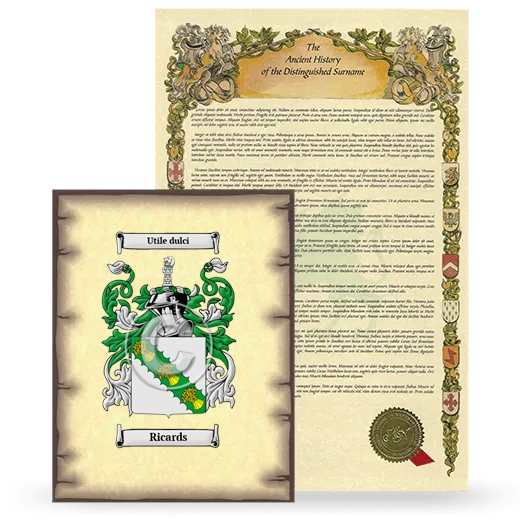 Ricards Coat of Arms and Surname History Package