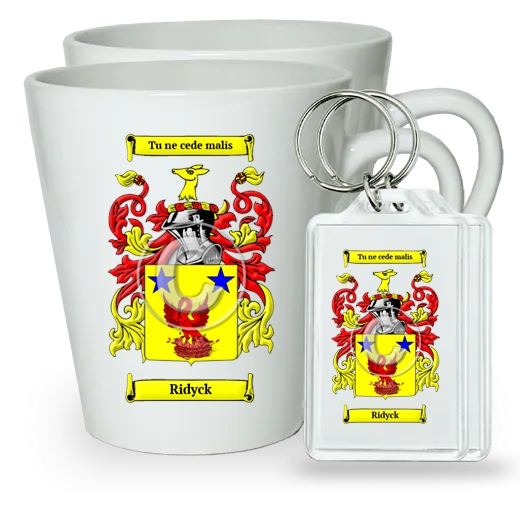 Ridyck Pair of Latte Mugs and Pair of Keychains