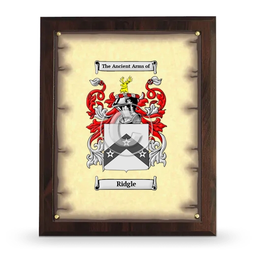 Ridgle Coat of Arms Plaque