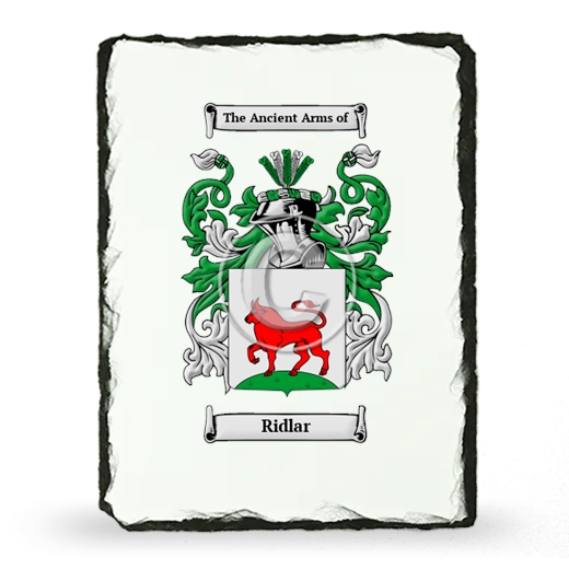 Ridlar Coat of Arms Slate