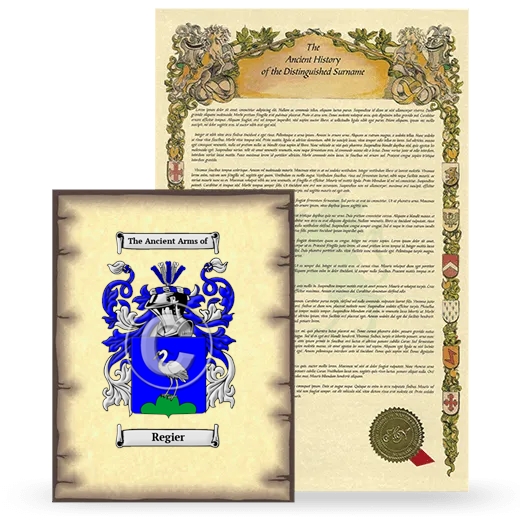 Regier Coat of Arms and Surname History Package