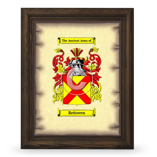 Reitoven Coat of Arms Framed - Brown