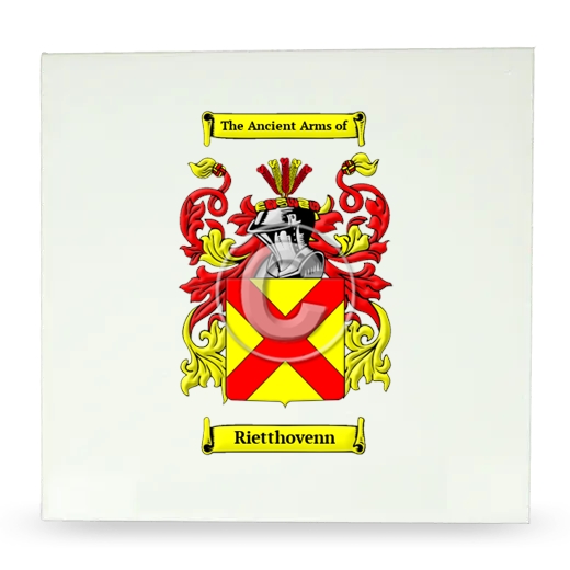 Rietthovenn Large Ceramic Tile with Coat of Arms