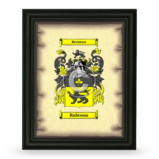 Rishtoom Coat of Arms Framed - Black
