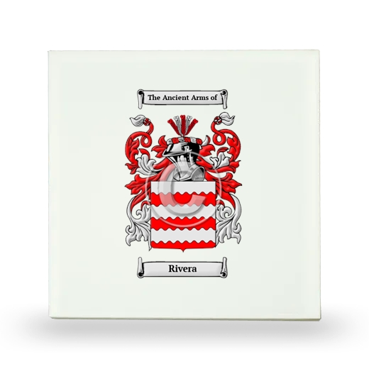 Rivera Small Ceramic Tile with Coat of Arms