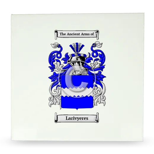 Larivyeres Large Ceramic Tile with Coat of Arms