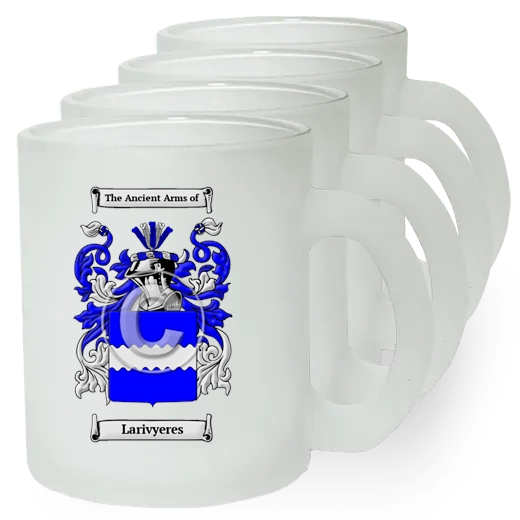 Larivyeres Set of 4 Frosted Glass Mugs