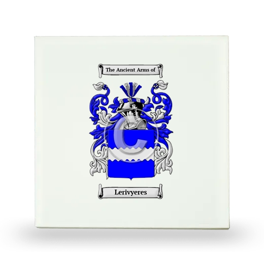 Lerivyeres Small Ceramic Tile with Coat of Arms