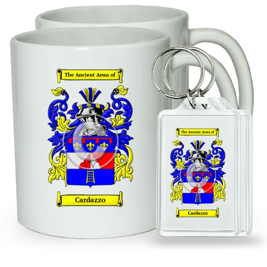 Cardazzo Pair of Coffee Mugs and Pair of Keychains