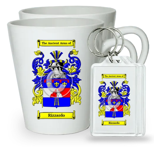Rizzardo Pair of Latte Mugs and Pair of Keychains