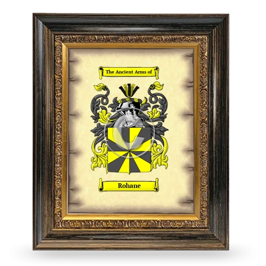 Rohane Coat of Arms Framed - Heirloom