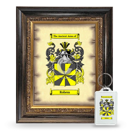 Rohem Framed Coat of Arms and Keychain - Heirloom