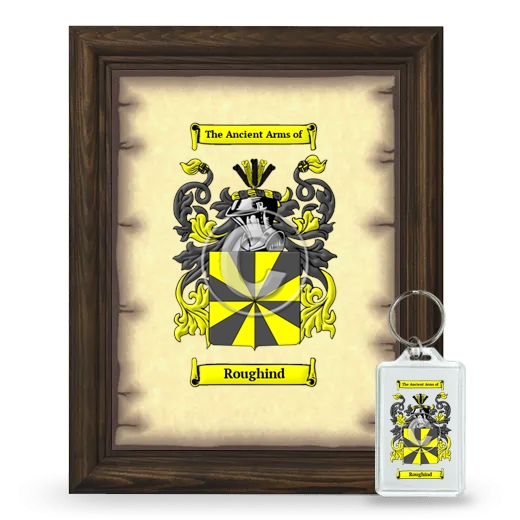 Roughind Framed Coat of Arms and Keychain - Brown