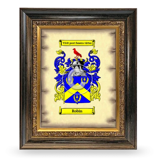 Robin Coat of Arms Framed - Heirloom
