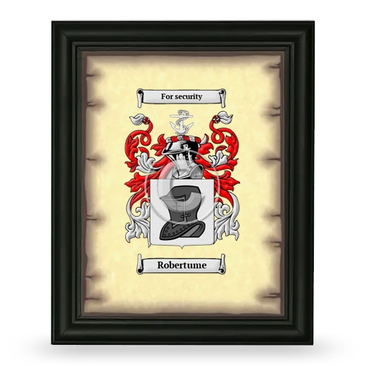 Robertume Coat of Arms Framed - Black