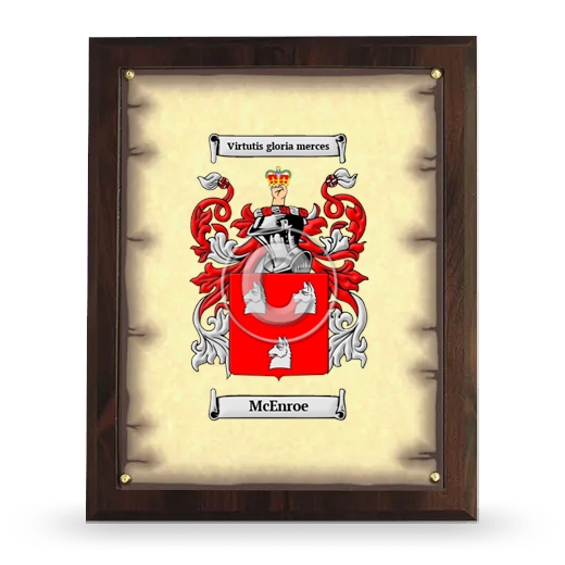 McEnroe Coat of Arms Plaque