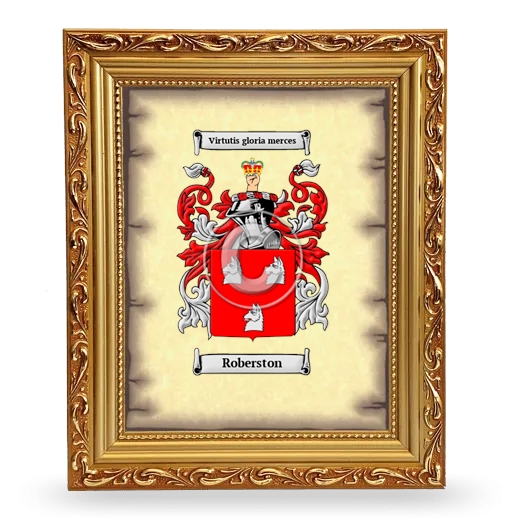 Roberston Coat of Arms Framed - Gold