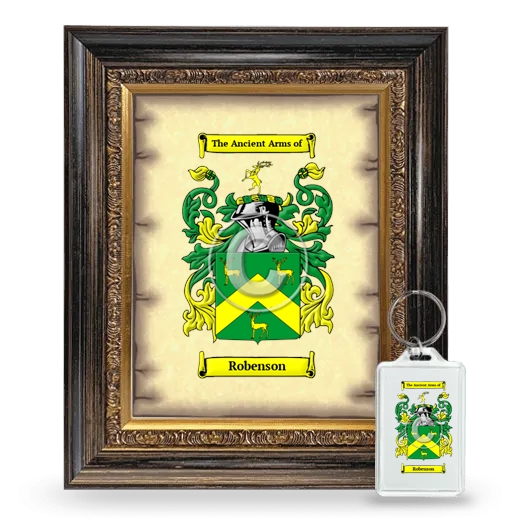Robenson Framed Coat of Arms and Keychain - Heirloom