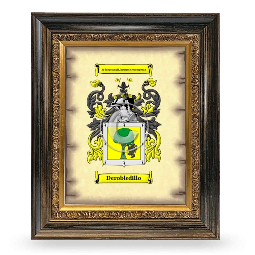 Derobledillo Coat of Arms Framed - Heirloom