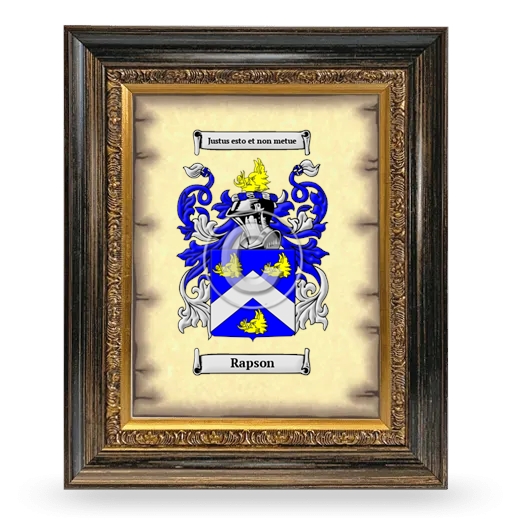 Rapson Coat of Arms Framed - Heirloom