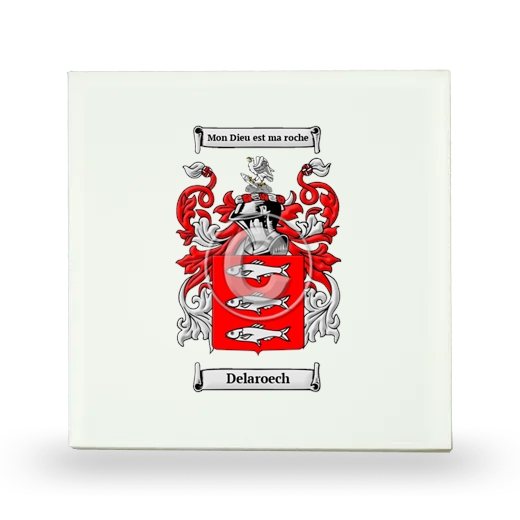 Delaroech Small Ceramic Tile with Coat of Arms