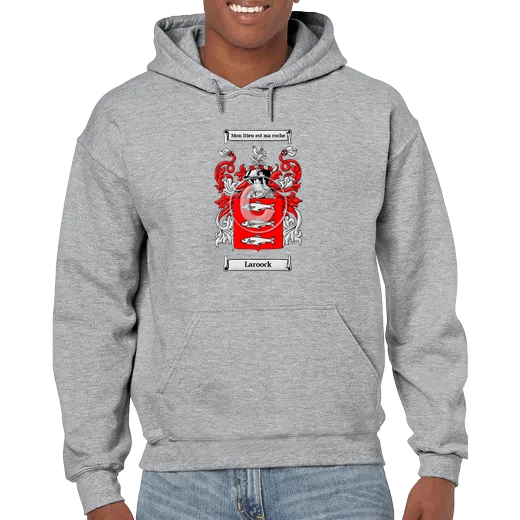 Laroock Grey Unisex Coat of Arms Hooded Sweatshirt