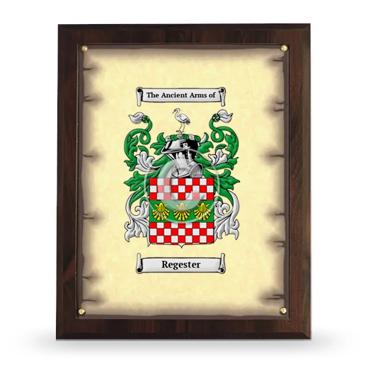 Regester Coat of Arms Plaque