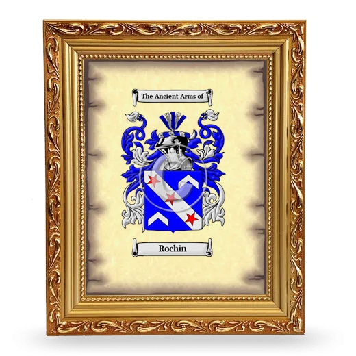 Rochin Coat of Arms Framed - Gold