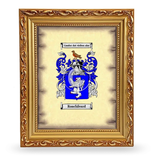 Roachfeard Coat of Arms Framed - Gold