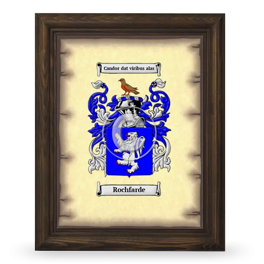 Rochfarde Coat of Arms Framed - Brown