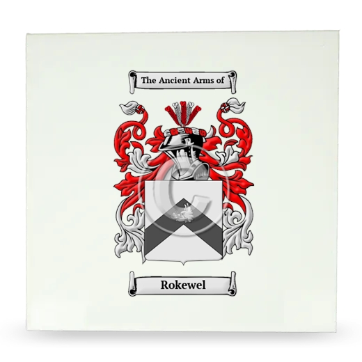 Rokewel Large Ceramic Tile with Coat of Arms