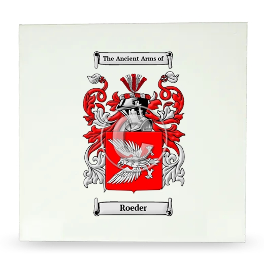 Roeder Large Ceramic Tile with Coat of Arms