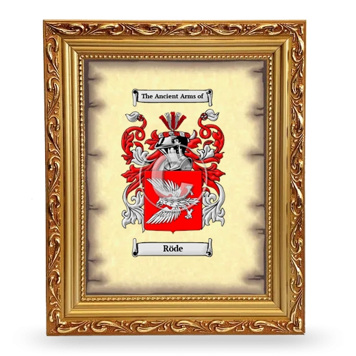 Röde Coat of Arms Framed - Gold