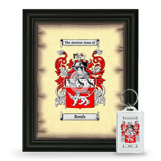 Roufs Framed Coat of Arms and Keychain - Black