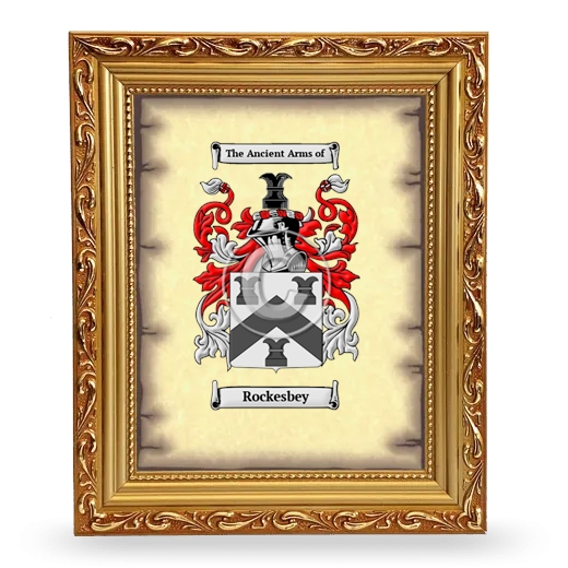 Rockesbey Coat of Arms Framed - Gold