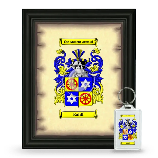 Rahlf Framed Coat of Arms and Keychain - Black