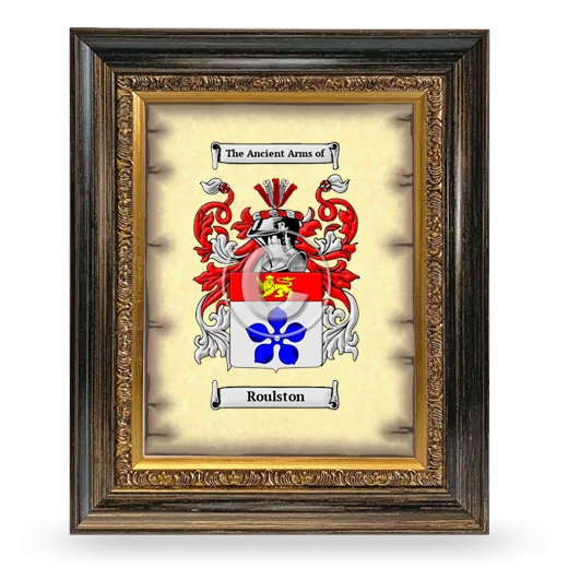 Roulston Coat of Arms Framed - Heirloom