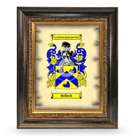 Rollock Coat of Arms Framed - Heirloom