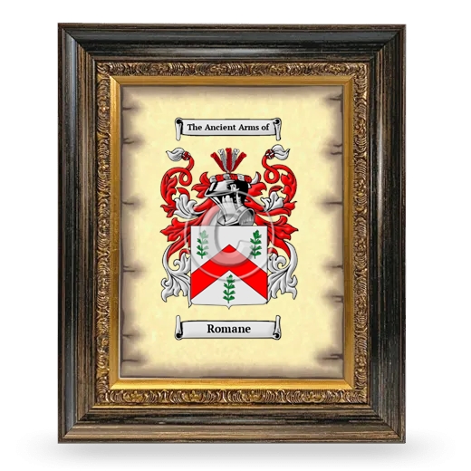 Romane Coat of Arms Framed - Heirloom