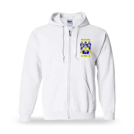 Roman Unisex Coat of Arms Zip Sweatshirt - White