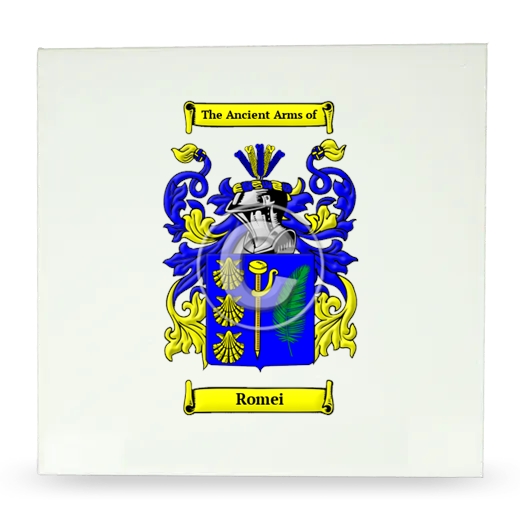 Romei Large Ceramic Tile with Coat of Arms