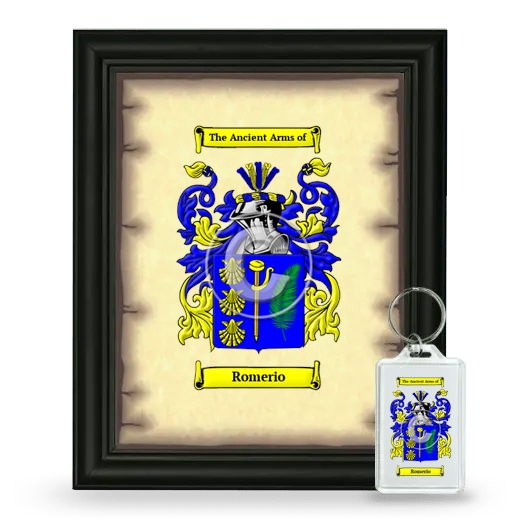 Romerio Framed Coat of Arms and Keychain - Black